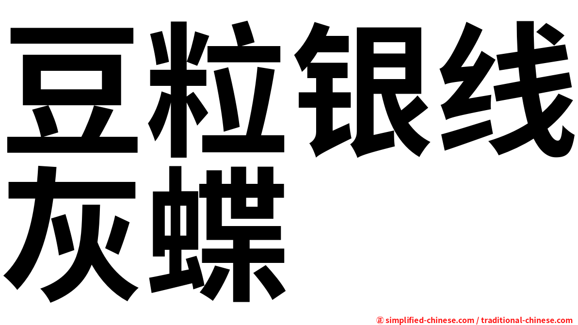 豆粒银线灰蝶