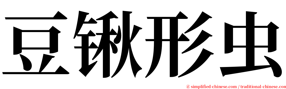 豆锹形虫 serif font
