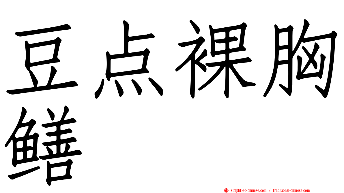 豆点裸胸鳝