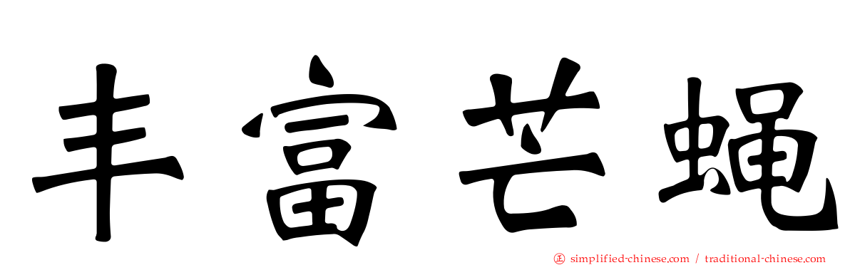 丰富芒蝇