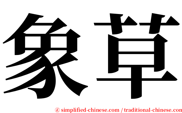 象草 serif font