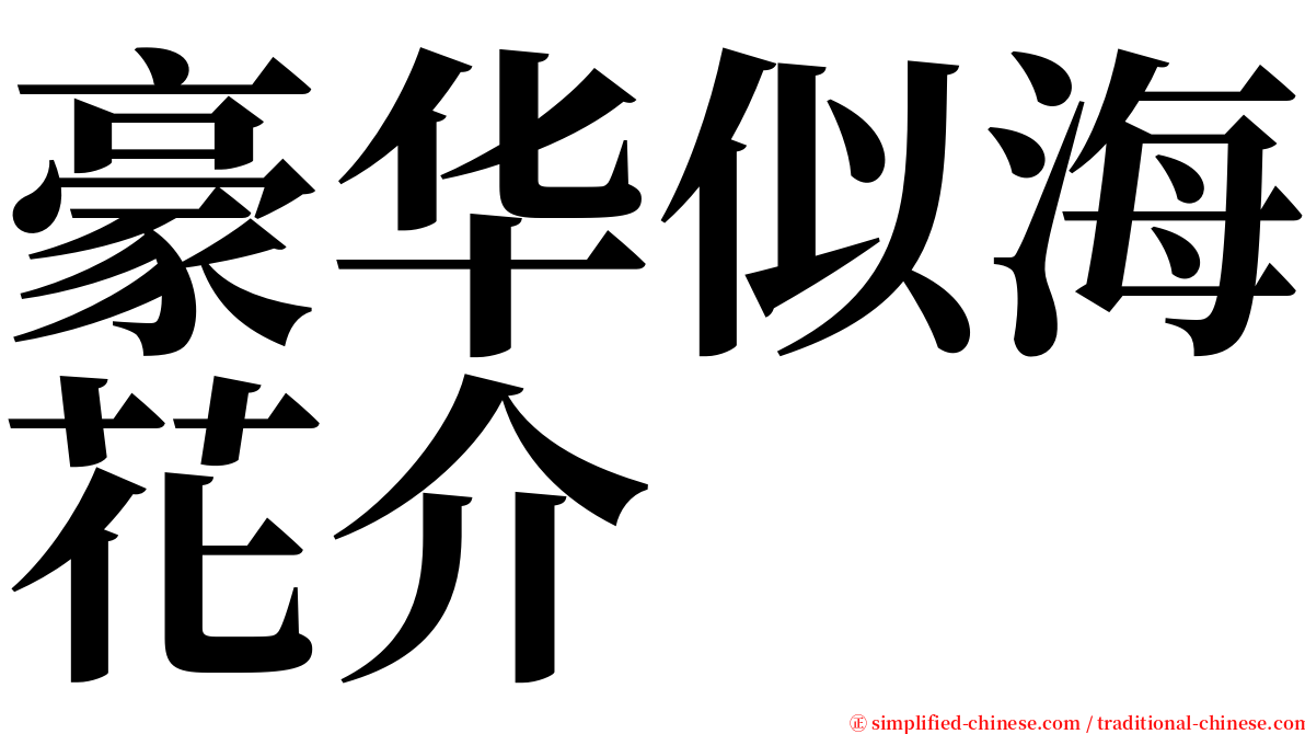 豪华似海花介 serif font