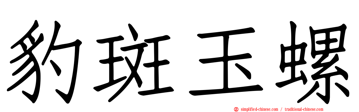 豹斑玉螺