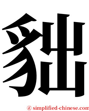 貀 serif font