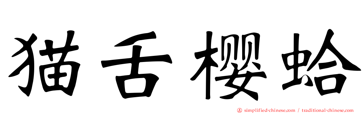 猫舌樱蛤