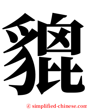 貔 serif font