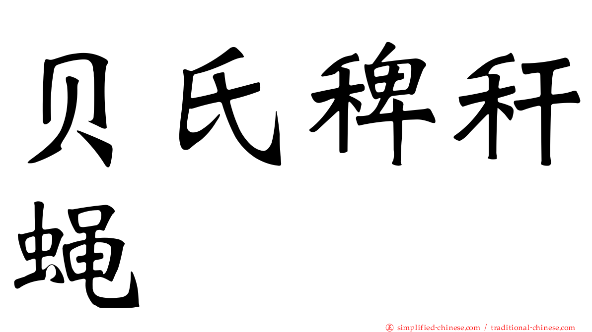 贝氏稗秆蝇