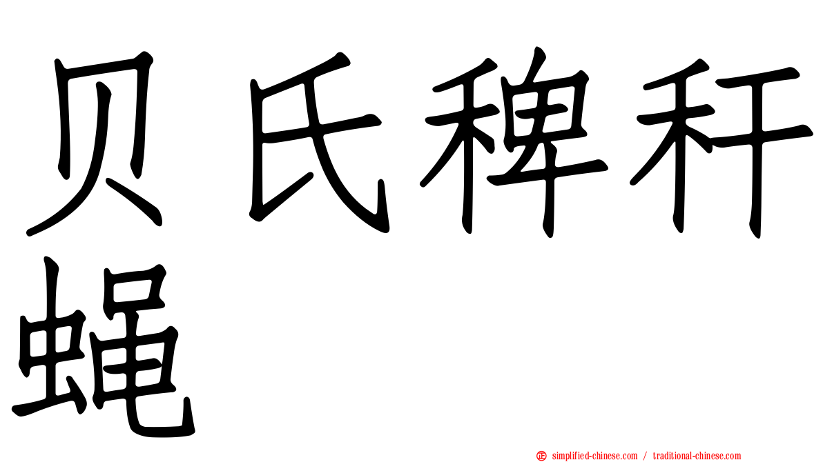 贝氏稗秆蝇