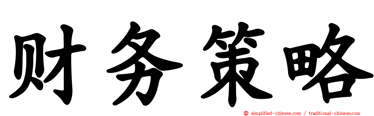 财务策略