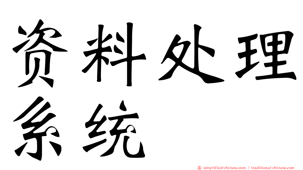 资料处理系统