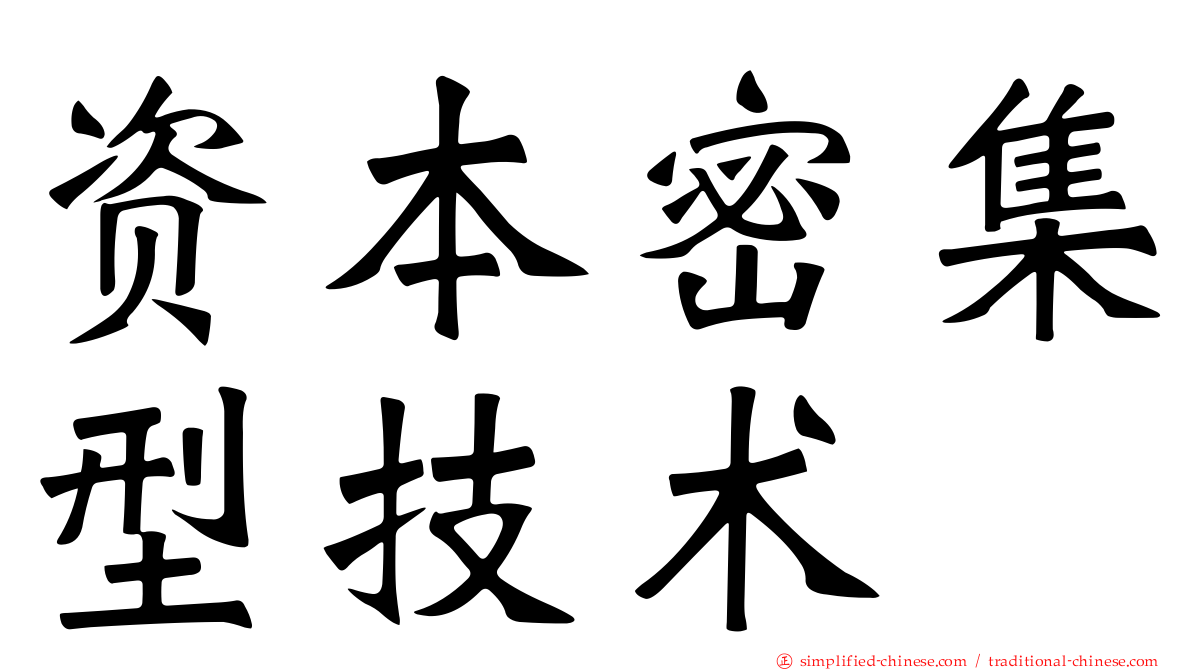 资本密集型技术