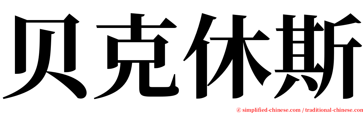 贝克休斯 serif font