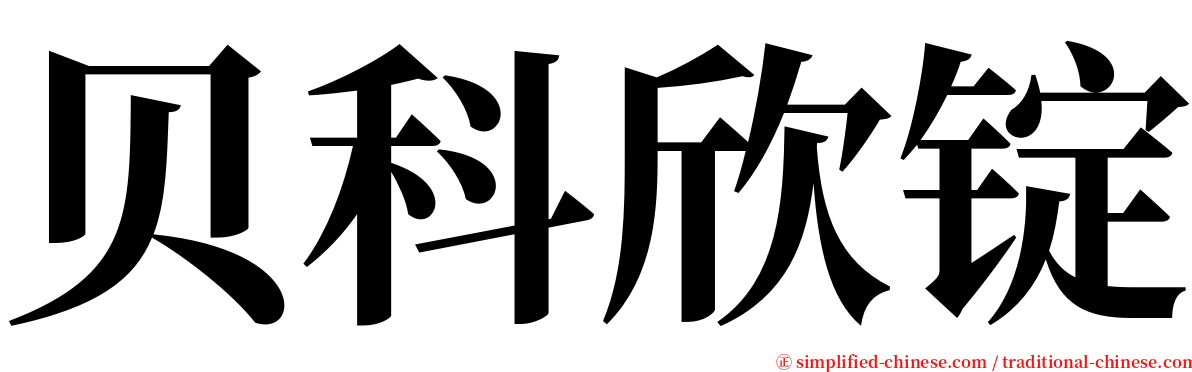 贝科欣锭 serif font