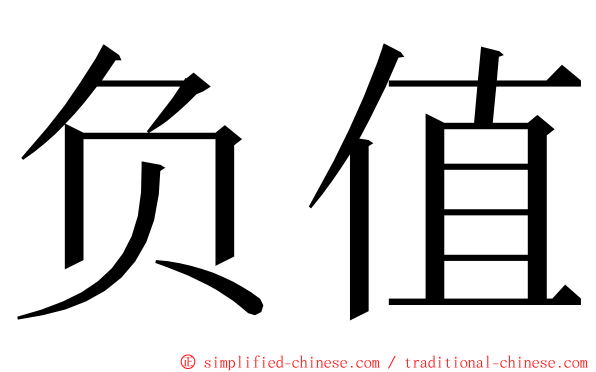 负值 ming font