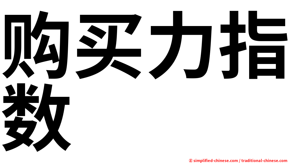 购买力指数