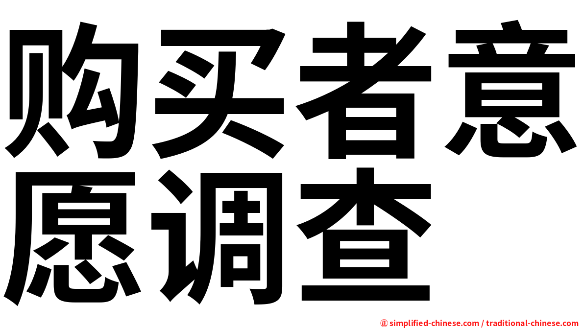 购买者意愿调查