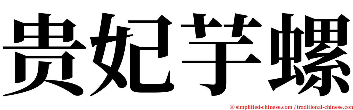 贵妃芋螺 serif font