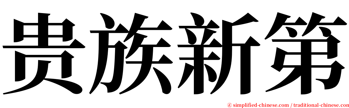 贵族新第 serif font