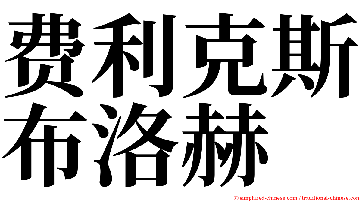 费利克斯布洛赫 serif font