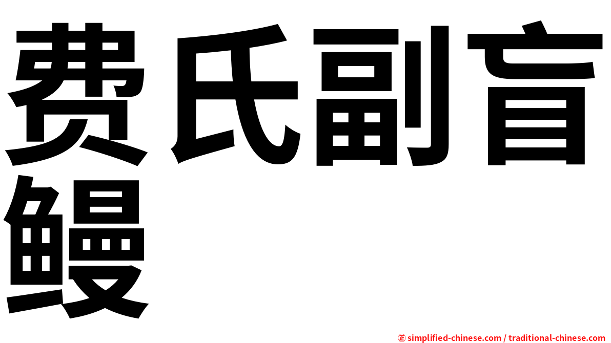 费氏副盲鳗