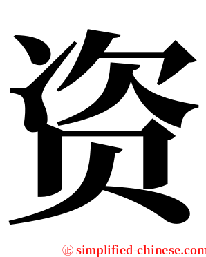 资 serif font