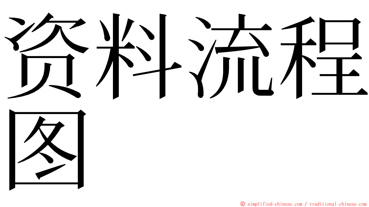 资料流程图 ming font