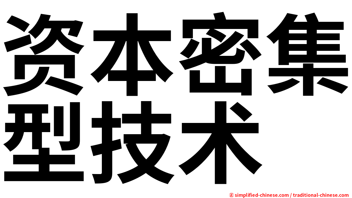 资本密集型技术