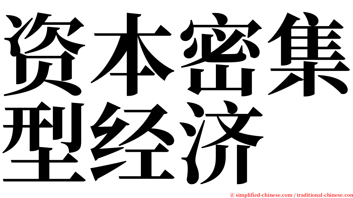 资本密集型经济 serif font