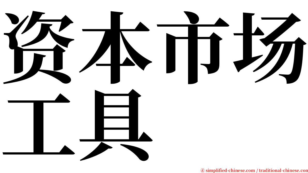 资本市场工具 serif font