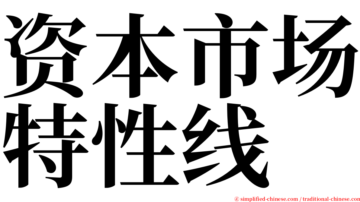 资本市场特性线 serif font
