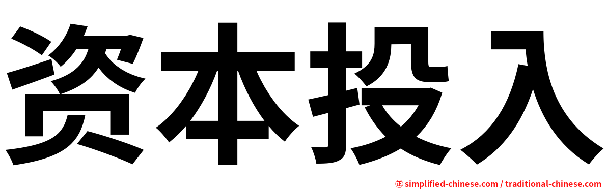 资本投入