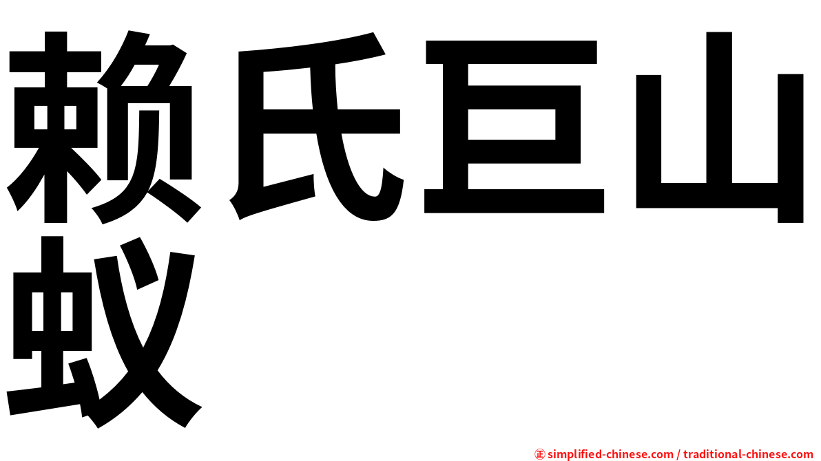 赖氏巨山蚁