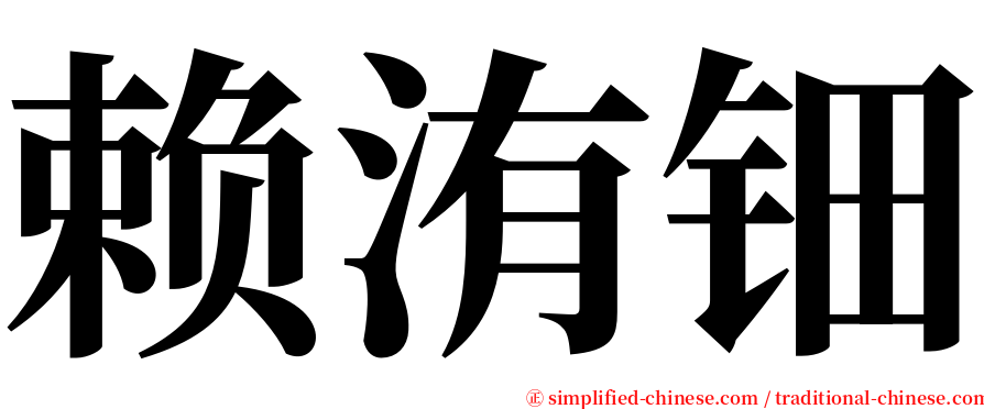赖洧钿 serif font