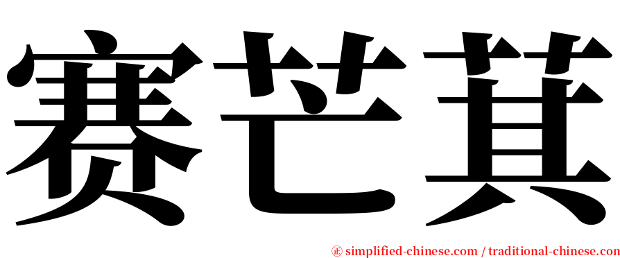 赛芒萁 serif font