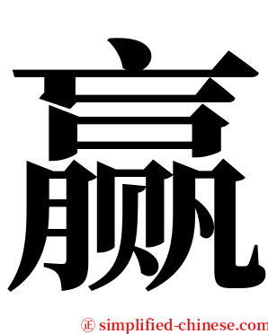 赢 serif font