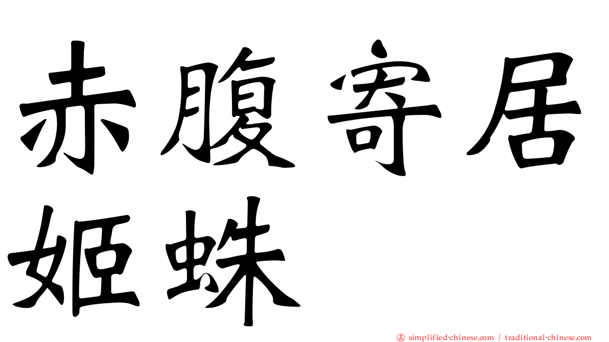赤腹寄居姬蛛