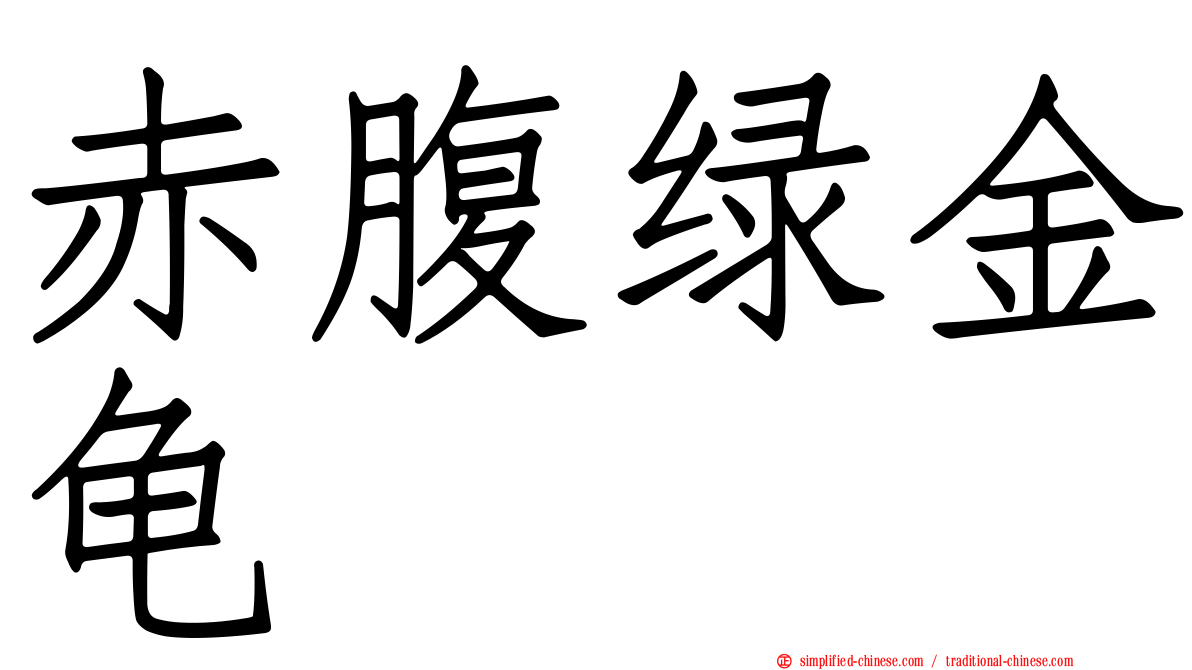 赤腹绿金龟
