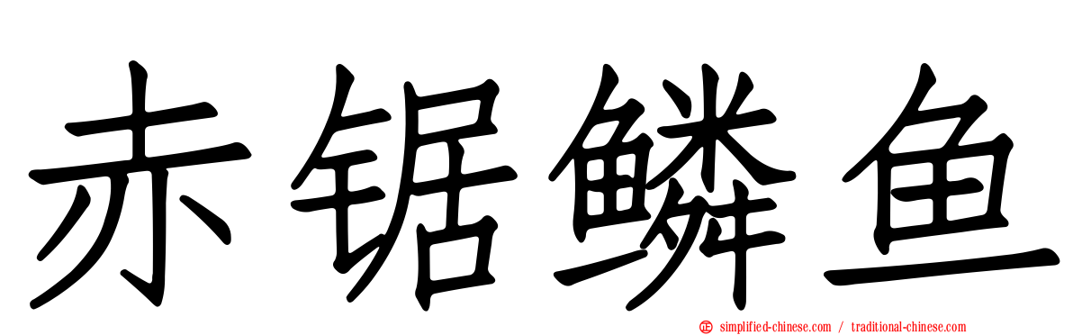 赤锯鳞鱼
