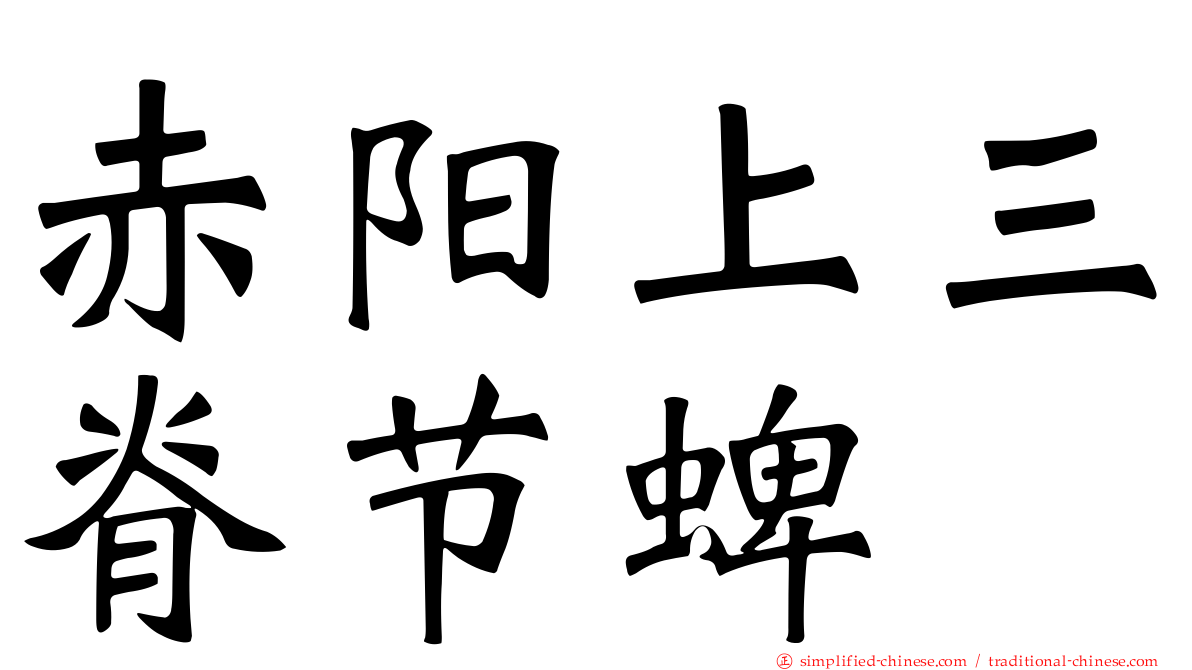 赤阳上三脊节蜱