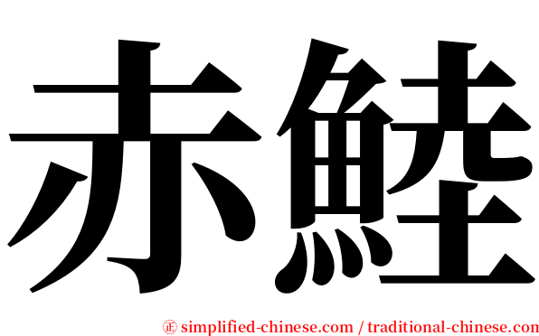 赤鯥 serif font