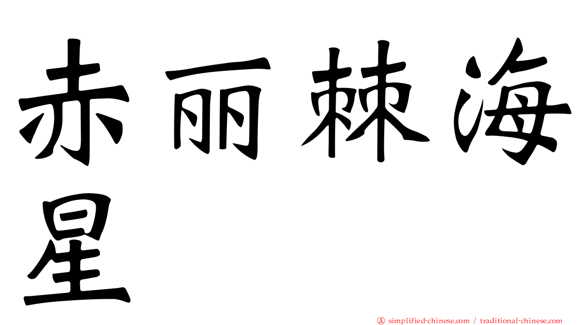 赤丽棘海星