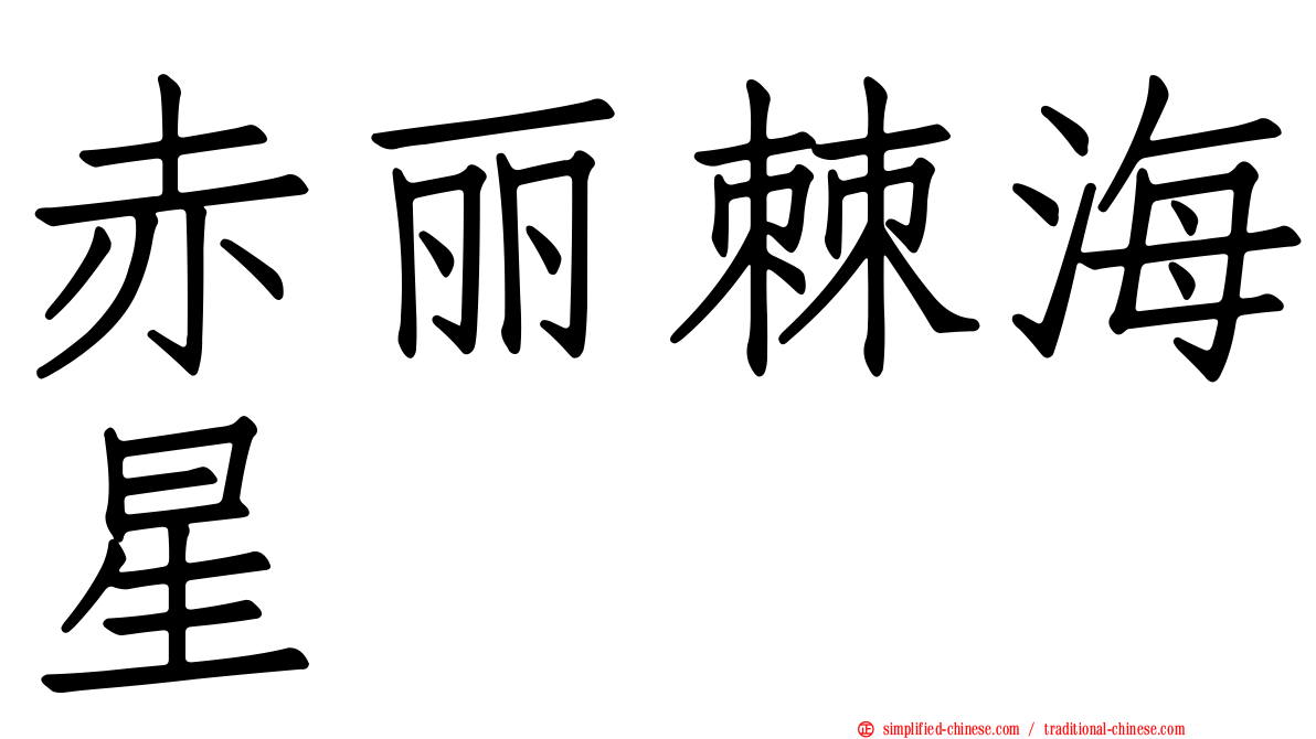 赤丽棘海星