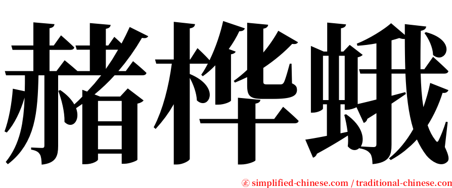 赭桦蛾 serif font