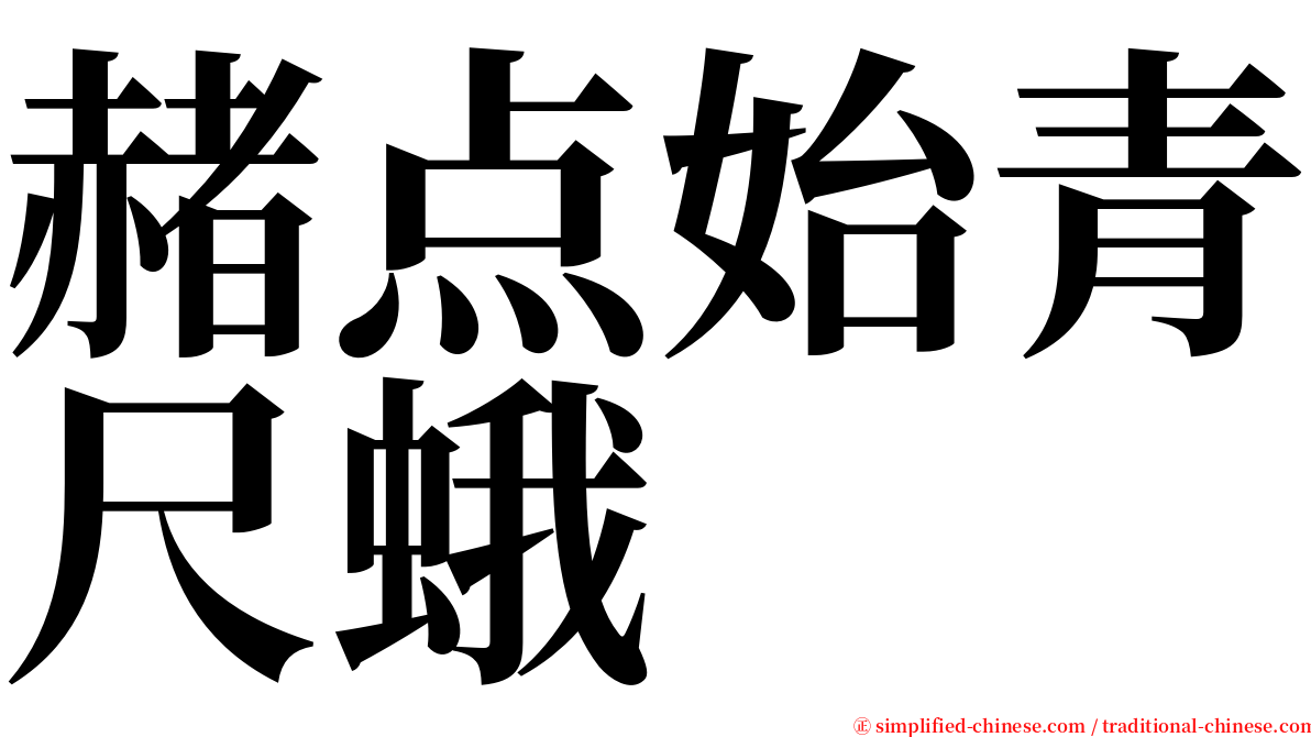赭点始青尺蛾 serif font