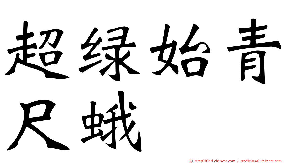 超绿始青尺蛾