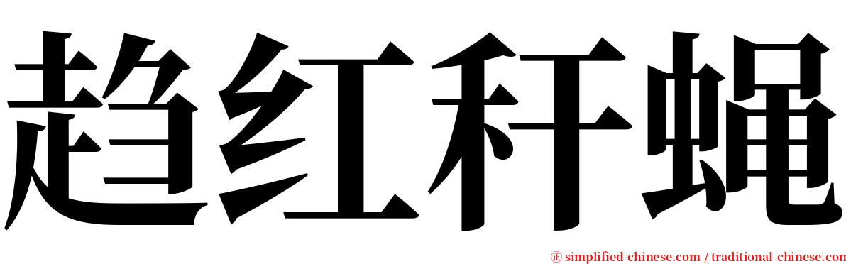 趋红秆蝇 serif font