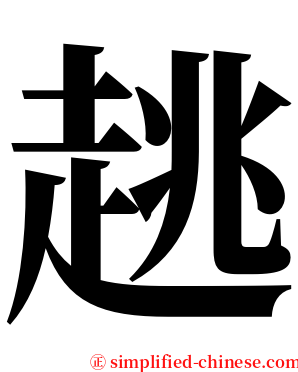 趒 serif font