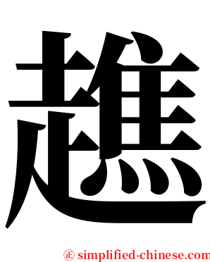 趭 serif font