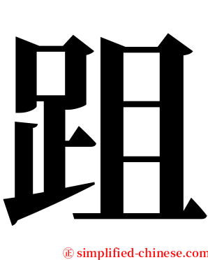 跙 serif font