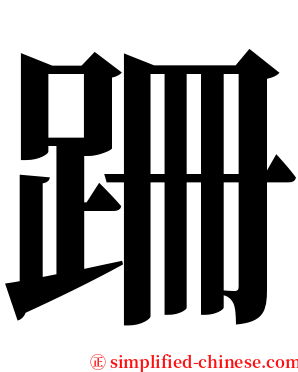 跚 serif font